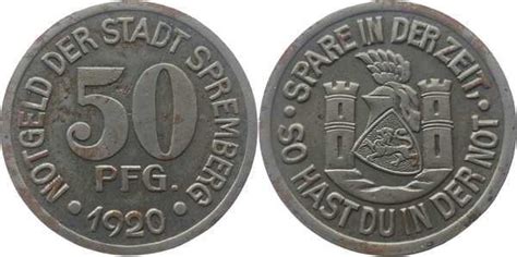 50 Pfennigs Spremberg City Of Spremberg Numista