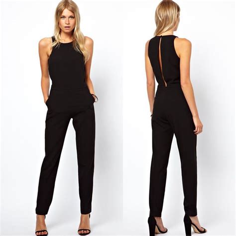 Damen Yingke Damen Casual Schulterfrei Jumpsuit Elegant Lang Playsuit