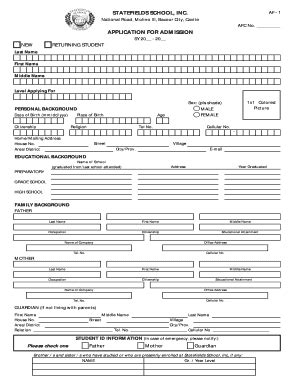 Statefields School Tuition Fee Fill Online Printable Fillable