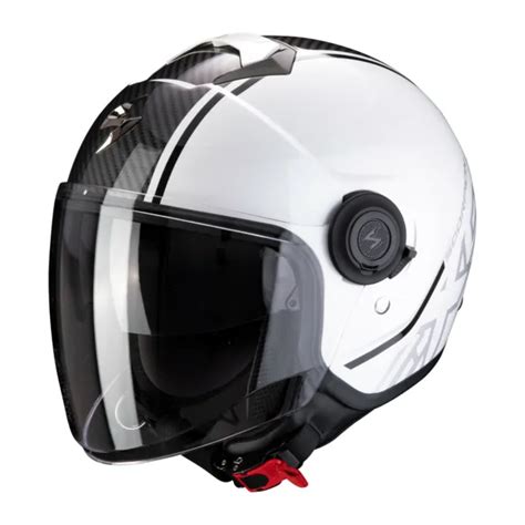 CASQUE HELM CASQUE Helmet Jet Scorpion Exo City Avenue Blanc Noir