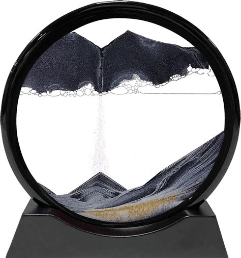 Moving Sand Art 3d Dynamic Sand Art Liquid Motion Moving Sand Art Picture Round Glass 3d Deep