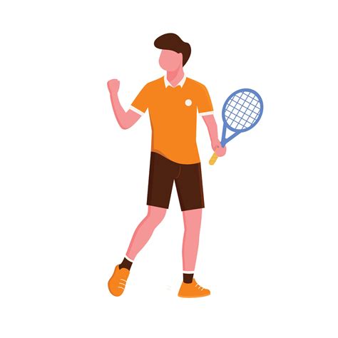 tennis player, cartoon tennis player in action and motion, vektor ...