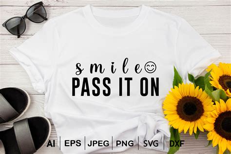 Smile Pass It On Motivational Quote Svg Graphic By Art Fanatic