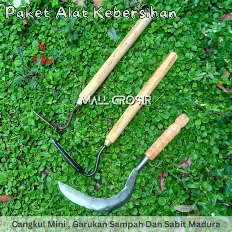 Arit Madura Cangkul Mini Dan Garukan Sampah Paket Alat Kebersihan Isi