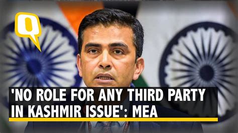 Mea Spokesperson Raveesh Kumar Addresses Media Youtube