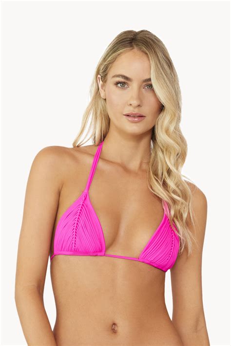 Pq Swim Hot Pink Isla Triangel Bikini Top