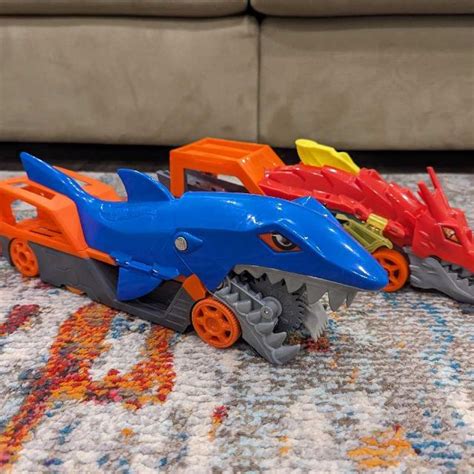 Best Hot Wheels- Shark Chomp Transporter And Dragon Launcher for sale ...