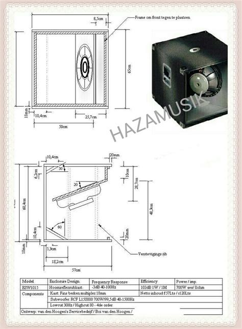 Skema Box Speaker 15inch Model RCF ESW 1015 HAZAMUSIK Speaker Box