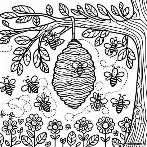 Coloriage D Une Ruche D Abeille Pour Enfant T L Charger Ou Imprimer