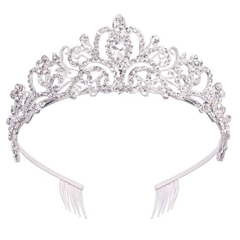 Didder Silver Crystal Tiara Crown Headband Princess