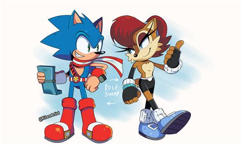 role swap:Sonic and Sally by kitarehamakura : r/SonicTheHedgehog