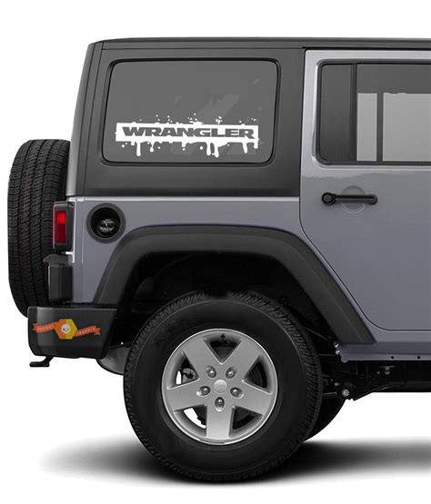 2pcs Wrangler Splash Side Window Decal Sets Graphic Jeep Wrangler