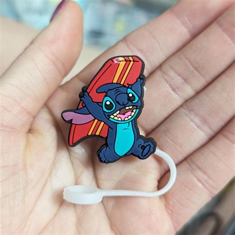 Kawaii Cute Disney Stitch red surfing surfboard... - Depop