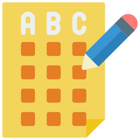 multiple choice basic miscellany flat icon