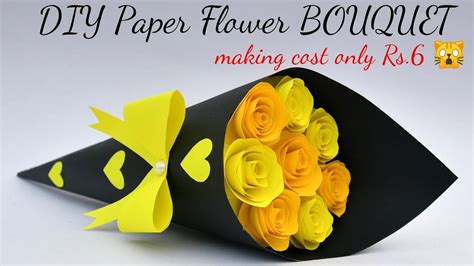 DIY Paper Flower Bouquet for Birthday Gift Ideas