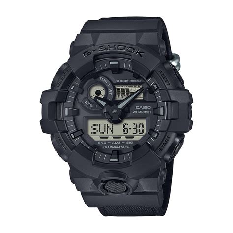 Mens Casio G Shock Classic Analogdigital Display Watch With Black Cordura® Nylon Band Model