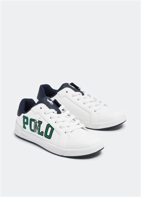 Polo Ralph Lauren Heritage Court III Graphic sneakers for Kids Unisex - White in UAE | Level Shoes