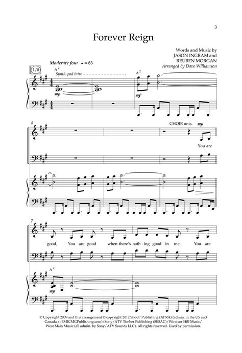 Forever Reign Choral Anthem Satb Sheet Music Pdf Lifeway Choral