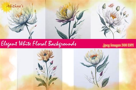 Elegant White Floral Backgrounds Graphic by Adithye's · Creative Fabrica