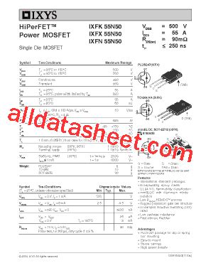 Ixfx N Datasheet Pdf Ixys Corporation