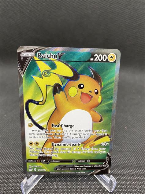 Raichu V 158 172 Full Art Brilliant Stars Ultra Rare Pokemon Card