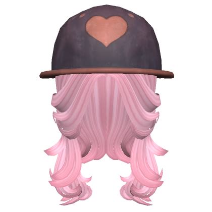 Blueberry Heart Brown Cap Wavy Pink Hair Roblox Item Rolimon S