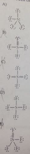 Choose the best Lewis structure for SF4. - WizEdu