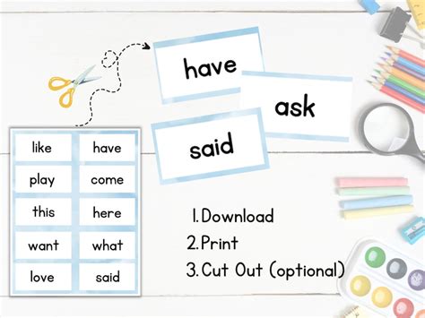 Sight Word Flashcards Printable Flashcards for Kids Kids Learning ...