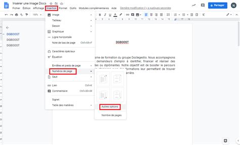 Comment Paginer Sur Google Docs Academie Avec