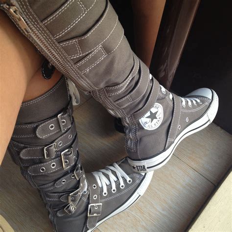 Knee High Buckled Converse All Star Chuck Taylor Shoe Boots Fashion Shoes Cute Shoes