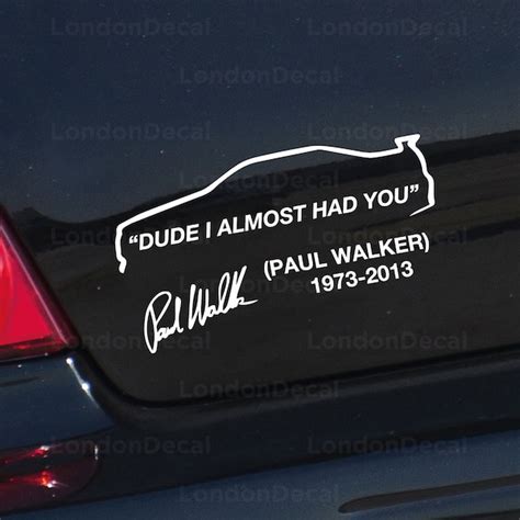 Vinyl Paul Walker Svg Etsy