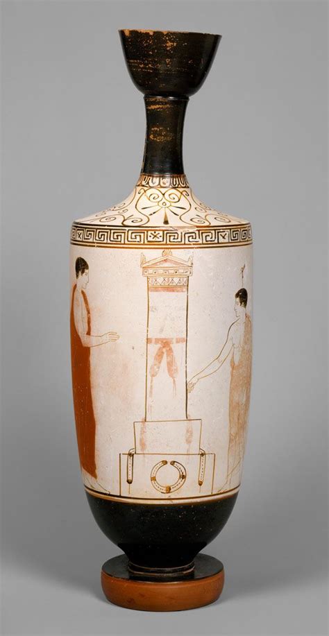 Attributed To The Achilles Painter Terracotta Lekythos Oil Flask