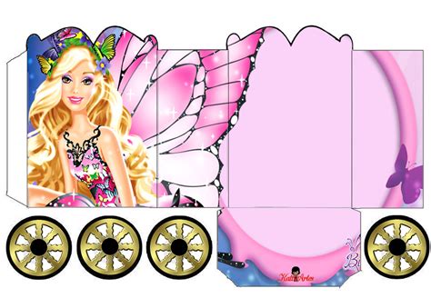 Barbie Caja Con Forma De Carruaje Para Imprimir Gratis Barbie Cake