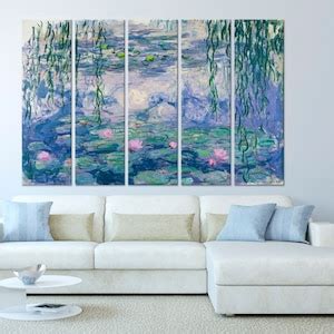 Claude Monet Water Lilies Canvas Print Claude Monet Famous Painting ...