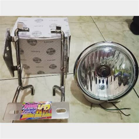 Jual Pangkon Lampu Pesek Mode Tralis Besi Krom PnP GL Set Headlamp JUTe