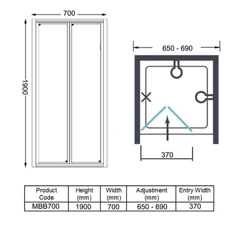 Merlyn Mbox Bi Fold Shower Door Mm Mbb