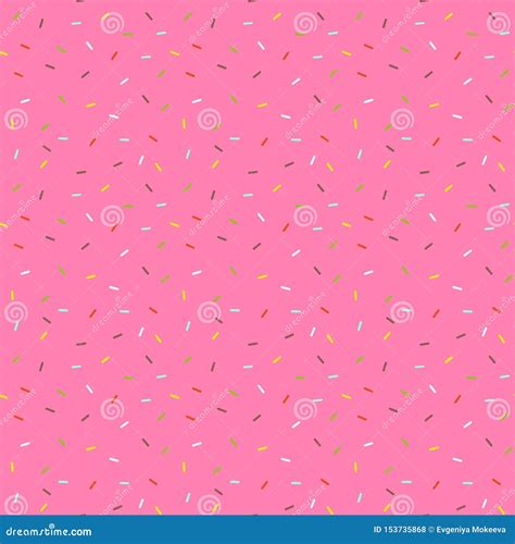 Seamless Pattern With Pink Donut Glaze Stock Illustration