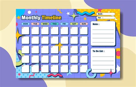 Monthly Timeline Template 17203362 Vector Art at Vecteezy