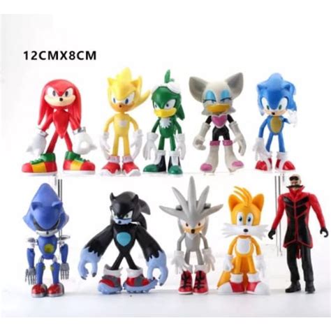 Boneco Sonic Figuras De Brinquedo Raro Sonic Sombra Knuckles Shopee