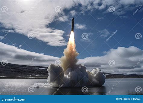 Launch of a Ballistic Missile Stock Illustration - Illustration of power, atomic: 278400310