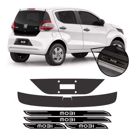 Kit Protetor Fiat Mobi Adesivo Placa Soleira Da Porta B