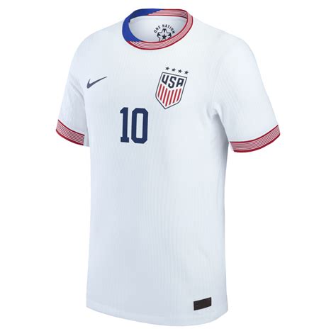 Nike Lindsey Horan Uswnt 2024 Match Home Dri Fit Adv Soccer Jersey White Editorialist