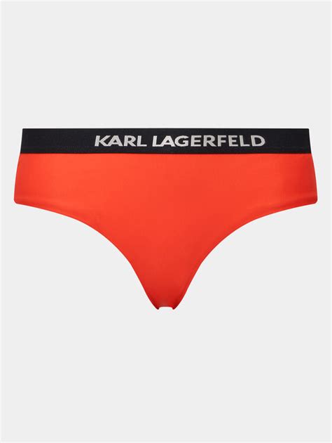 Karl Lagerfeld D Od Bikini Logo W Pomara Czowy Modivo Pl