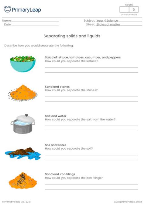 Water Changing States Of Matter Worksheet