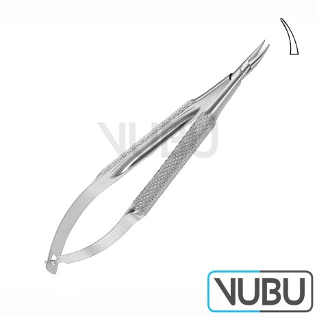 BARRAQUER MICRO NEEDLE HOLDER CURVED 13 0CM VUBU Medical Instrumente