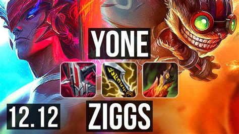 YONE Vs ZIGGS MID 7 Solo Kills 67 Winrate 13 3 4 Dominating