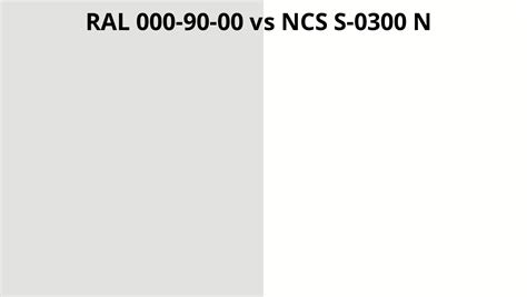 Ral 000 90 00 Vs Ncs S 0300 N Ral Colour Chart Uk