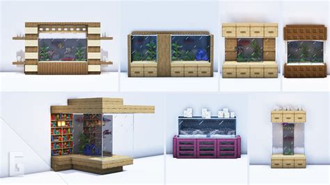 Minecraft Fish Tank Tutorial Designs Youtube