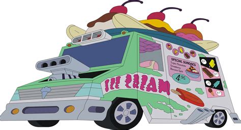 An Ice Cream Truck With Lots Of Toppings On Top