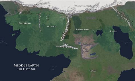 tolkiens legendarium - Was Beleriand Bigger than Second/Third Age ...